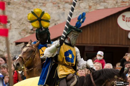 rytířský turnaj dělení růží (16:00-17:00), Pivovarské zahrady | Český Krumlov, Slavnosti pětilisté růže 2014