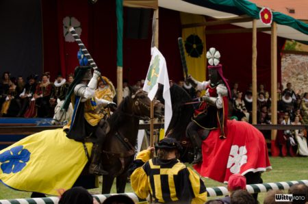 rytířský turnaj dělení růží (16:00-17:00), Pivovarské zahrady | Český Krumlov, Slavnosti pětilisté růže 2014