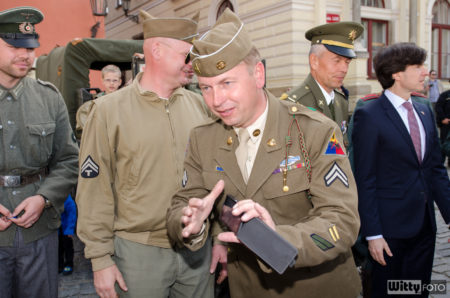 zastávka u techniky před přesunem na spol. focení | Český Krumlov