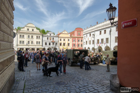 zastávka u techniky před přesunem na spol. focení | Český Krumlov