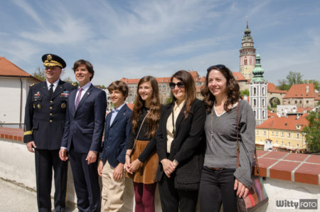 Schapiro s rodinou a Hodgesem | Český Krumlov